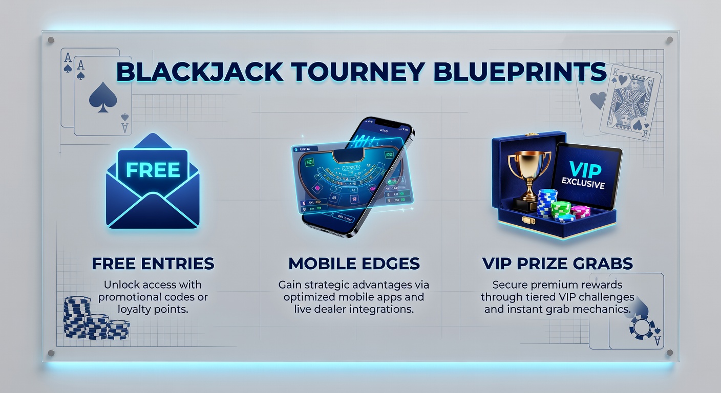 Mobile Blackjack-Turnier-App auf einem Smartphone, mit Live-Updates zu Chip-Leads und VIP-Preisen