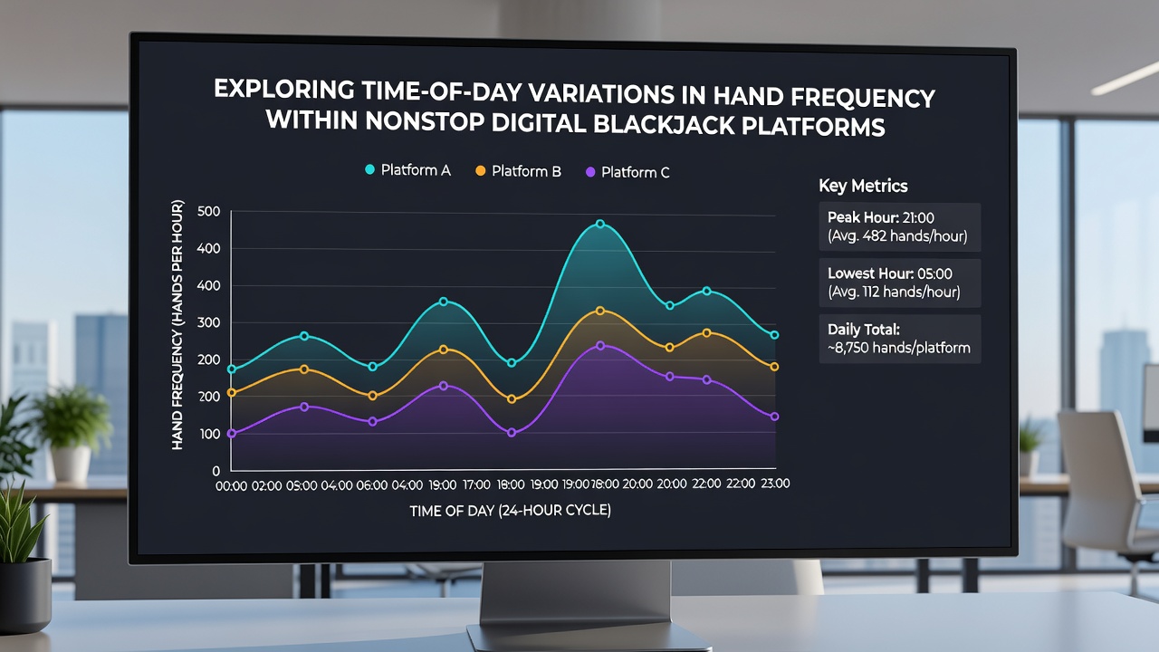 Grafische Darstellung von Handfrequenzmustern in nonstop Blackjack-Umgebungen