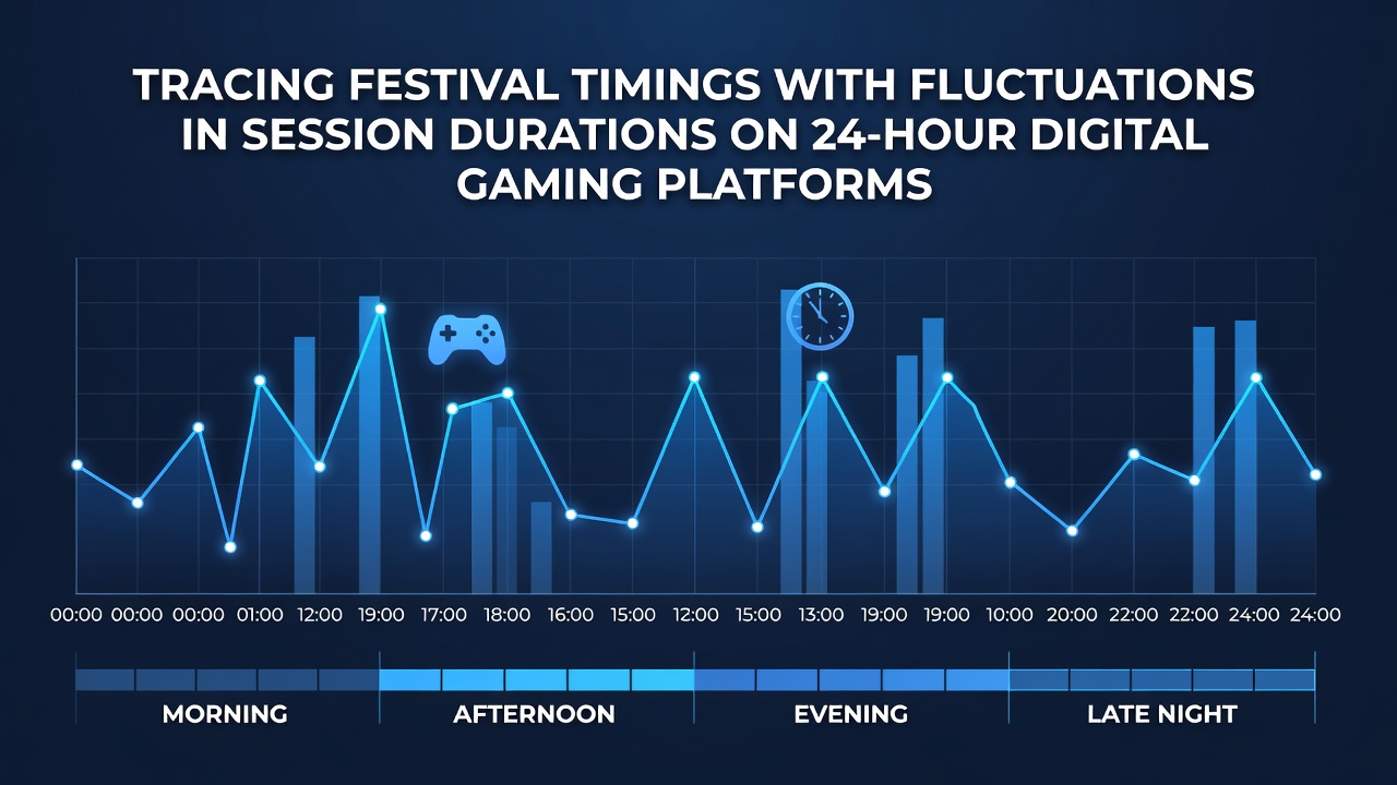 Darstellung von Sitzungsdauer-Schwankungen während Festivalzeiten auf Gaming-Plattformen